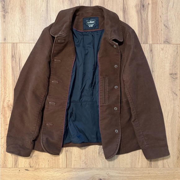 Vintage L.L. Bean Women's Chocolate Brown Cotton Coat - Picture 9 of 12